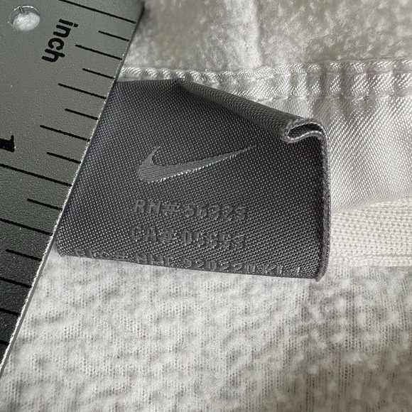 Nike Hoodie Womens Full Zip Fleece White Y2K Athletic Training Casual - Picture 6 of 12